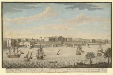Fort William in het Koninkrijk Bengalen behorend tot de Oost-Indische Compagnie van Engeland