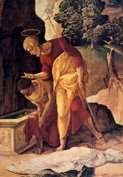 De Apostel Filippus Doopt de Eunuch, detail, 16e eeuw