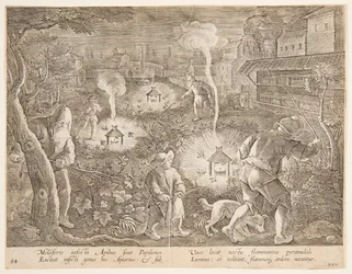 Nachtvlinders vangen, plaat 25 uit de serie Venationes Ferarum, Avium, Piscium