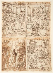 Acht Scènes uit het Leven van San Giovanni Gualberto (recto en verso)
