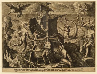 Ferdinandes Magalanes Lusitanus, plaat 4 uit "Americae Retectio"