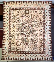 Patchwork bedsprei, Ierland, 1850-60