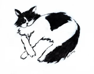 Thomas Lounging II, c. 2019 (gemengde techniek op papier)