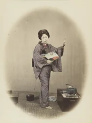 Japanse vrouw in traditionele kleding
