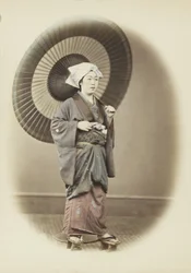 Japanse vrouw met paraplu