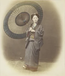 Japanse vrouw met paraplu