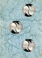 Abstracte kraanvogels op een blauwe achtergrond