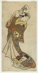 Fujimura Handay? II in een dansscène, 1720s