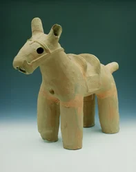 Haniwa Paard, gevonden rond Funuli, Boshu provincie, Osato district, Dolmen periode
