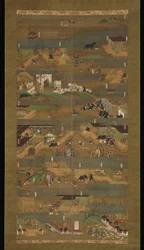 Geïllustreerde biografie van Prins Shōtoku, hangende rol, Kamakura periode