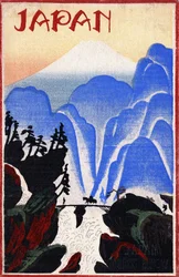 Landschap van Japan. Schilderen, Japan
