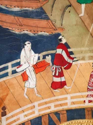 Osakazu Byobu - Japans kamerscherm met acht panelen (schilderij)