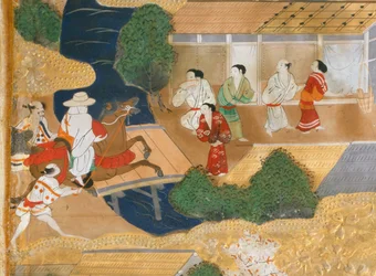 Osakazu Byobu - Japans kamerscherm met acht panelen (schilderij)