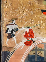 Osakazu Byobu - Japans kamerscherm met acht panelen (schilderij)