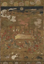 Parinirvana van Sakyamuni, de Historische Boeddha
