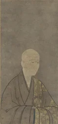 Portret van Muso Kokushi (1275-1351) Muromachi-periode