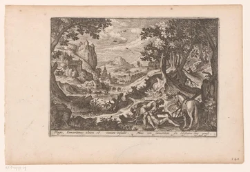 Landschap met het verhaal van de barmhartige Samaritaan