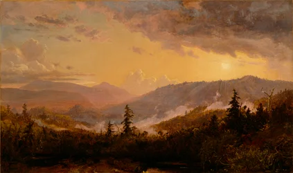 Zonsondergang na een storm in de Catskill Mountains, c.1860