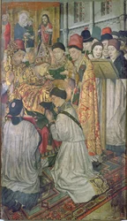 Paneel van de Orde van St. Vincent door de Bisschop van Zaragoza, St. Valerio