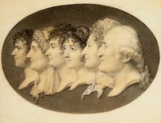 Profielportret van Augustin en zijn familie