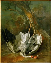 De dode kraanvogel (olieverf op doek)