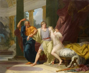 Socrates rukt Alcibiades los uit de omhelzing van de zinnelijkheid