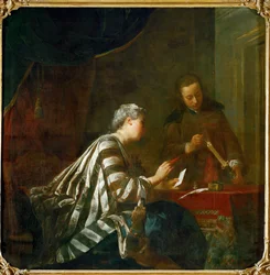 De verzegeling van de brief (olieverf op doek)