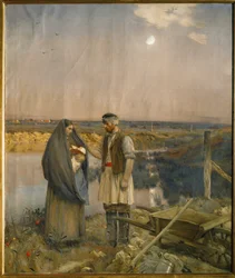 Het einde van de dag (schilderij op canvas)