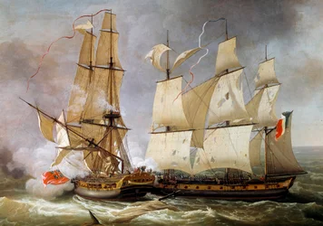 Zeeslag tussen het Franse korvet „La Bayonnaise“ en het Engelse fregat „L