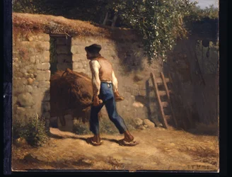 Boer met een kruiwagen