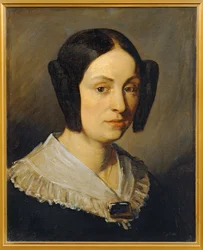 Portret van Augustine Fournerie, geboren Dore (schilderij op doek)