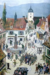Duitsers bezetten de Elzas