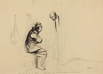 Op het Vredescongres, ca. 1919 (inkt)