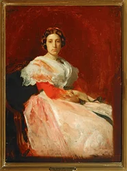 Portret van een dame (schilderij op doek)