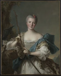 Portret van een Vrouw als Diana