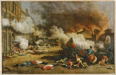 De bestorming van het Palais des Tuileries ...
