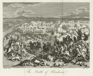 De Slag bij Blenheim in 1704, uitgegeven door J. Pass