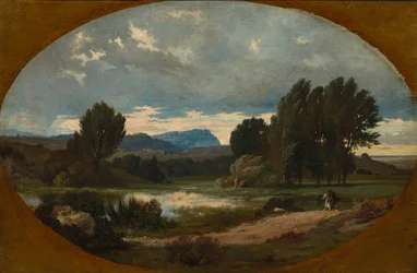 Landschap met Ruiter op Wit Paard