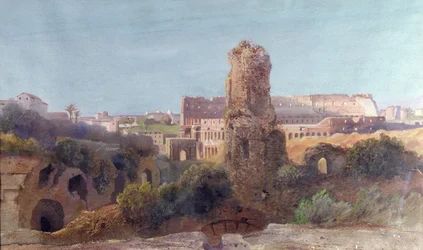 Uitzicht op Rome en het Colosseum
