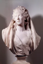 Buste van Sophie Arnould (1740-1802) zangeres in de rol van Iphigenie