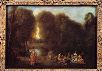 Verzameld in een park