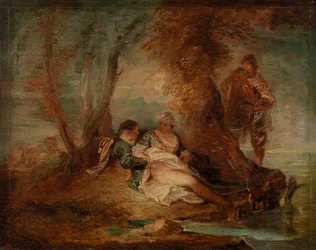 Figuren in landschap