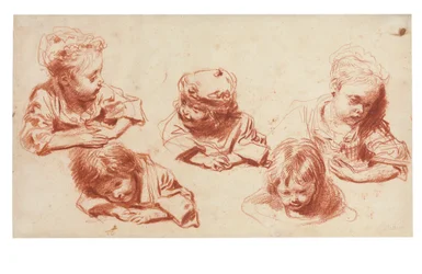 Vijf studies van kinderen