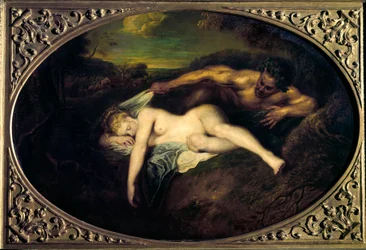 Nimf en satyr of Jupiter en Antiope