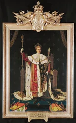 Koning Karel X in kroningsgewaden