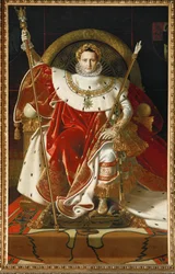 Napoleon op zijn keizerlijke troon. 1806 (olieverf op doek)