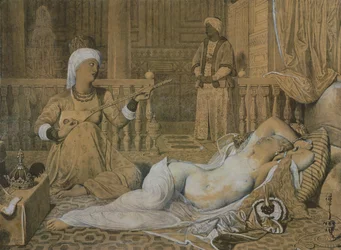 Odalisque met een slaaf, 1858