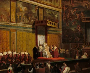 Paus Pius VII in de Sixtijnse Kapel, 1814