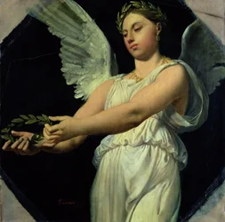 Studie van Overwinning voor de Apotheose van Homerus, 1826-27