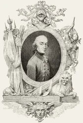 Charles XIV (1763-1844): koning van Zweden en Noorwegen en Prins van Ponte Corvo, gegraveerd door Pannemaker